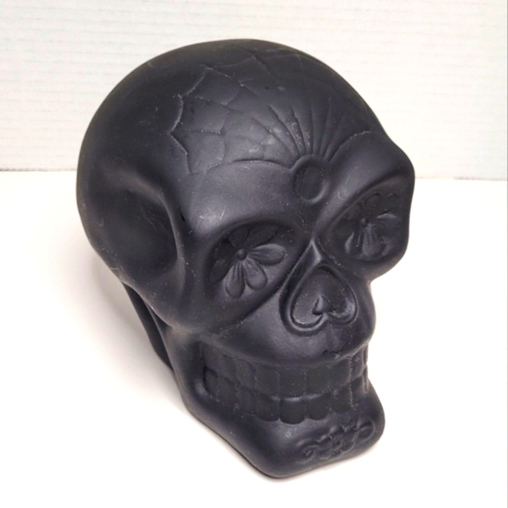 Black Chalkable Large Sugar Skull Decor Rare Find
